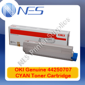 OKI Genuine 44250707 CYAN Toner Cartridge for C110/C130n/MC160n (2,500 Pages)